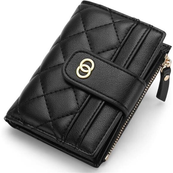 Small Wallets Zipper Pocket Black
